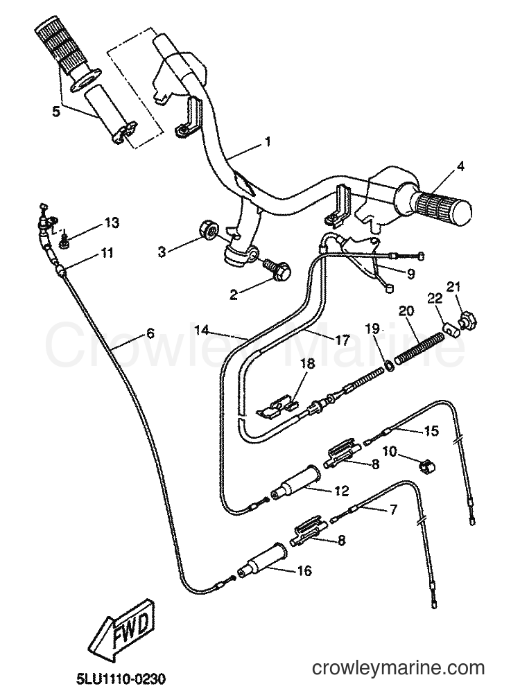 Yamaha Motors CW50 (5MS1) [999] - STEERING HANDLE & CABLE