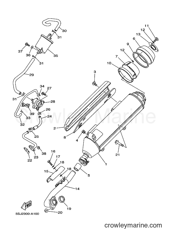 2002 Scooter YP250 - YP250 (5SJ2) [090] - EXHAUST