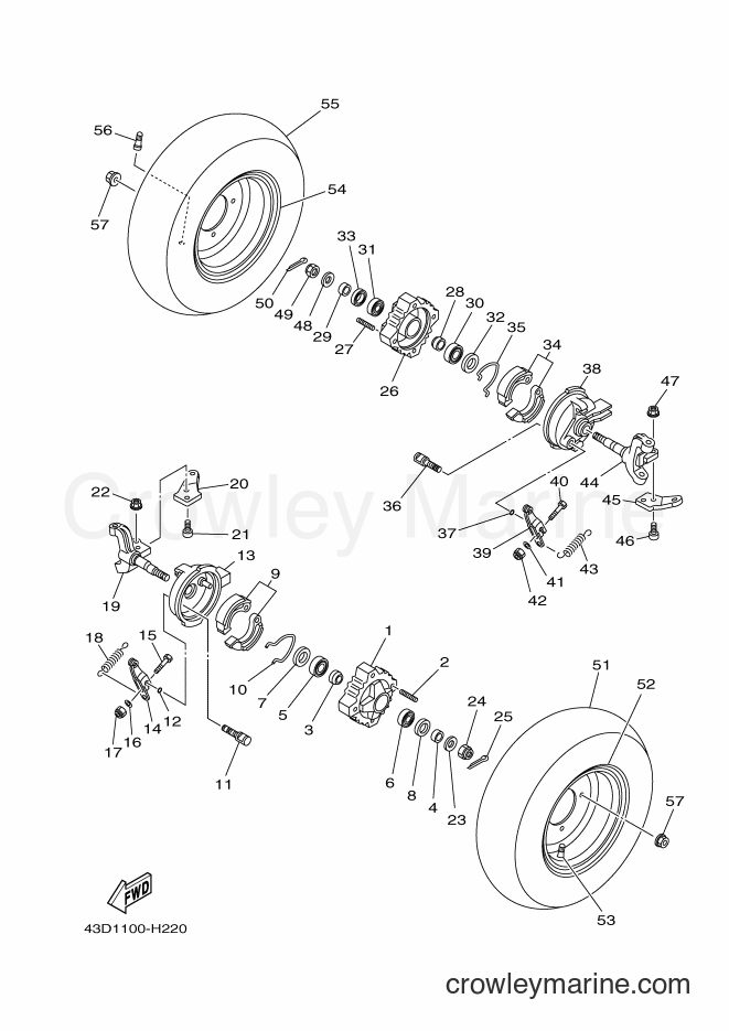 Yamaha Motors YFM90R (43DE) [010] - FRONT WHEEL