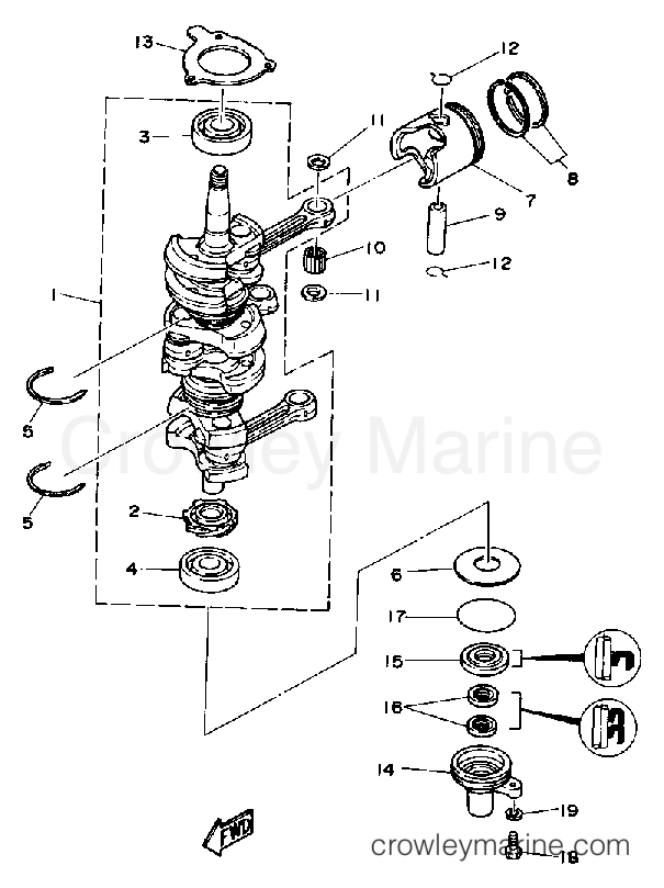 Yamaha Motors PRO50LD - CRANK PISTON