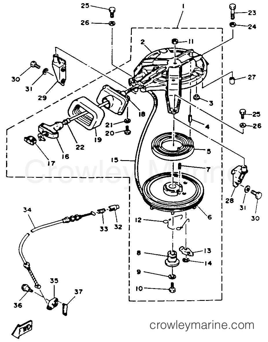 Yamaha Motors 9.9MSHR - MANUAL STARTER