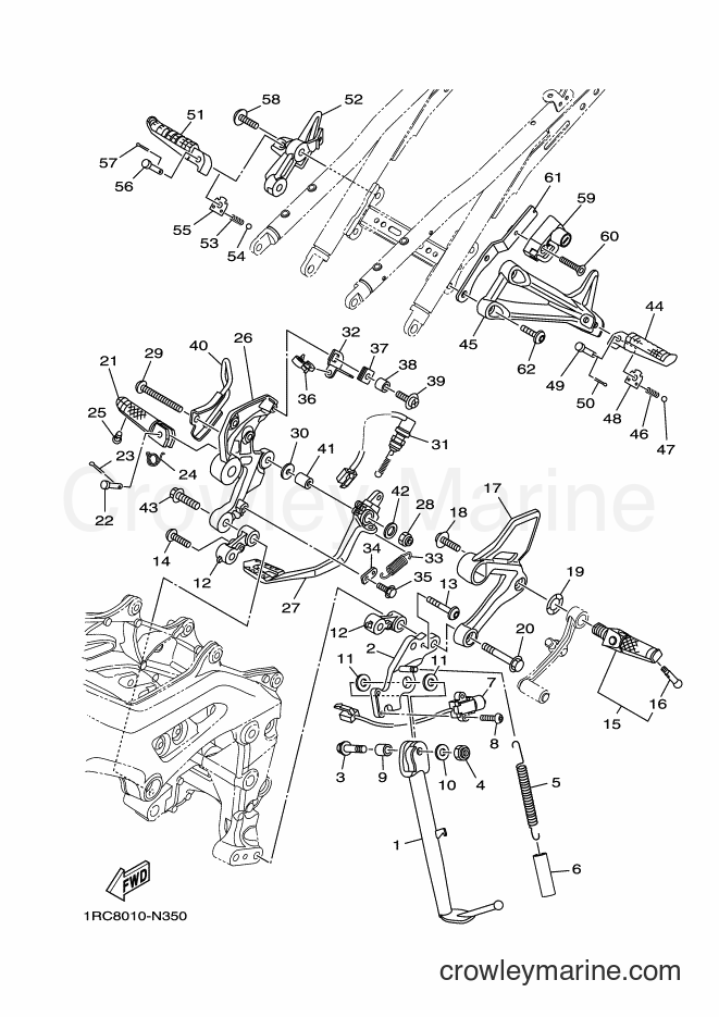 Yamaha Motors MT-09A (2DRM) [010] - STAND & FOOTREST