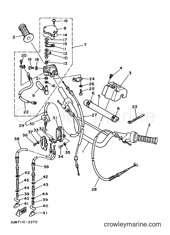 Yamaha Motors YFS200 (3JME) [999] - STEERING HANDLE & CABLE