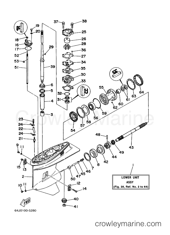 Yamaha Motors F50A(ET) (62Y) [110] - LOWER CASING & DRIVE 3