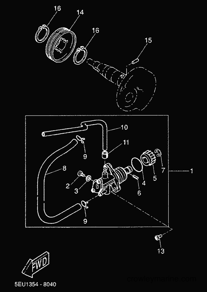 2000 Scooter YH50 - YH50 (5FV3) [020] - OIL PUMP