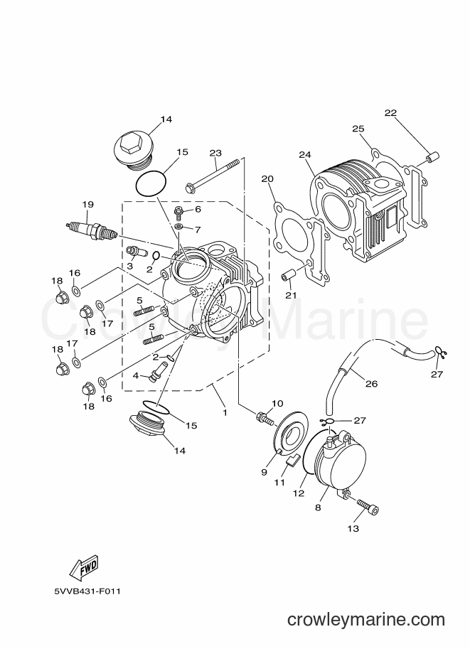 2007 Scooter AL115S - AL115S (5VVB) [010] - CYLINDER