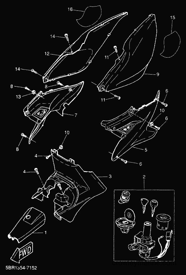 1999 Scooter YQ50 - YQ50 (5KL1) [010] - SIDE COVER