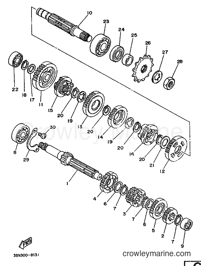 1990 Dirt Bike DT200R - DT200R (3MH2) [010] - TRANSMISSION