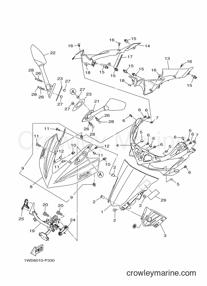 Yamaha Motors YZF-R25 (1WD6) [010] - WINDSHIELD