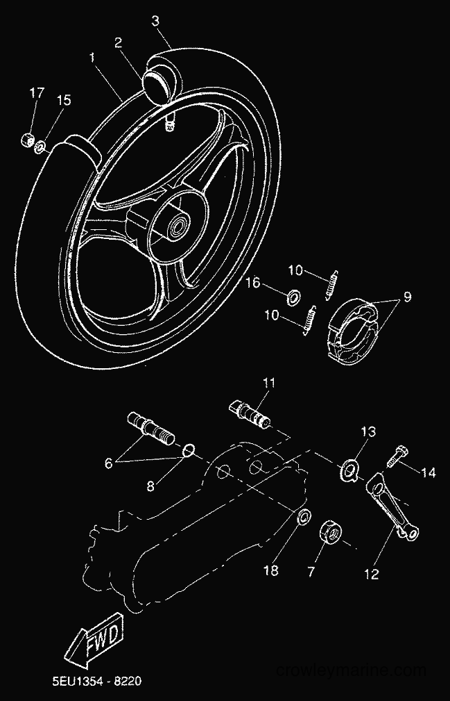 2000 Scooter YH50 - YH50 (5FV3) [020] - REAR WHEEL