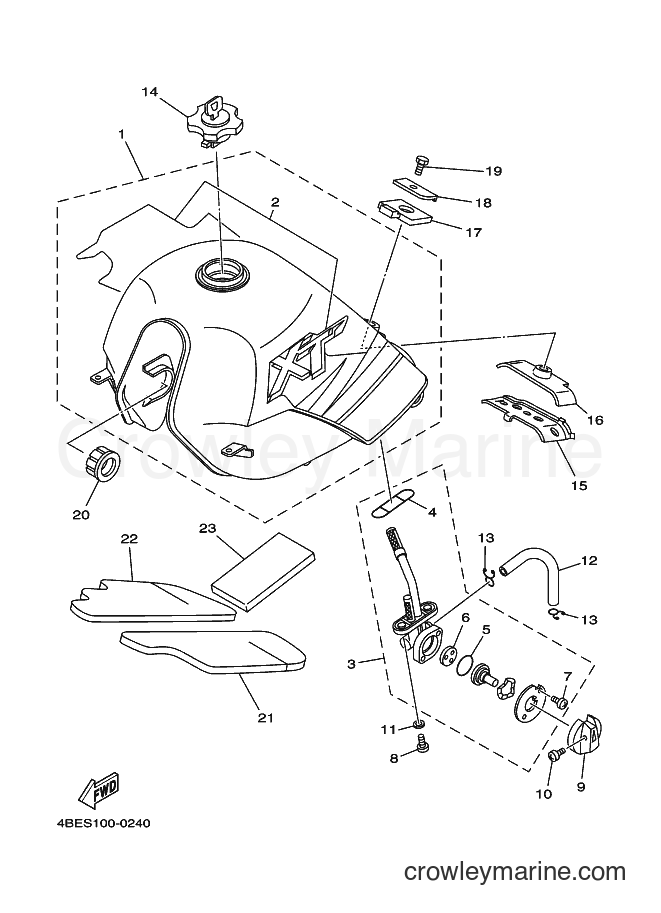 2000 Dirt Bike XT225 - XT225 (4BEU) [010] - FUEL TANK