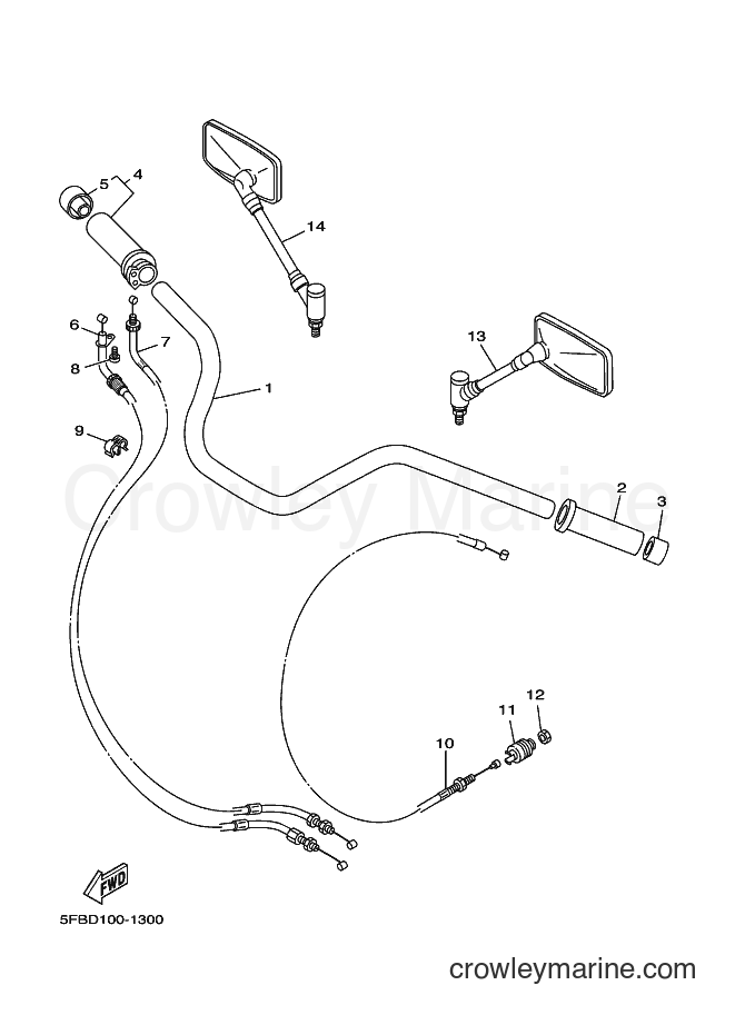 Yamaha Motors XVS650 (4VRE) [120] - STEERING HANDLE & CABLE