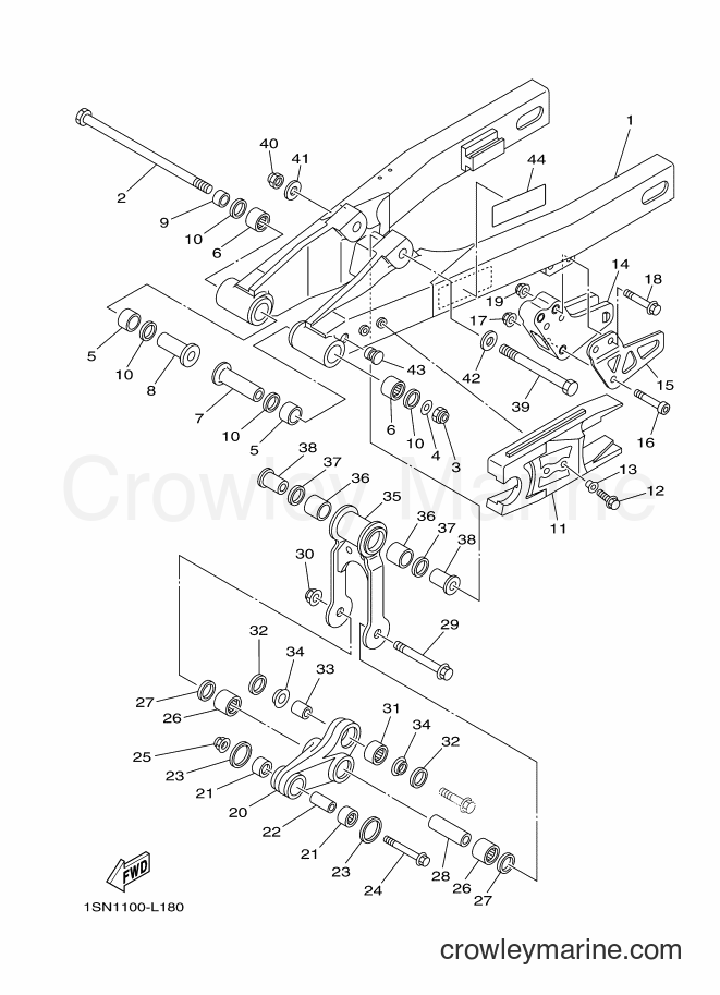 2012 Dirt Bike YZ85 - YZ85 (1SN1) [070] - REAR ARM