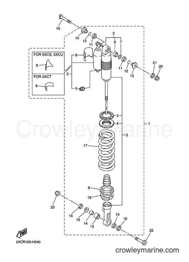 Yamaha Motors YZ250F (5XCR) [020] - REAR SUSPENSION