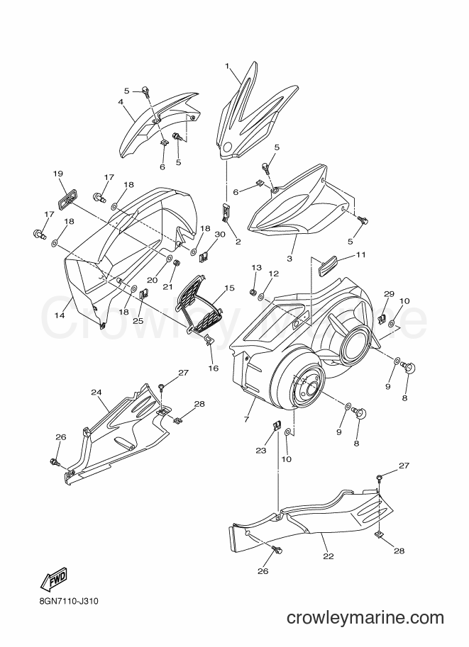 2011 Snowmobile RPZ50M - RPZ50M (8GP9) [020] - SHROUD