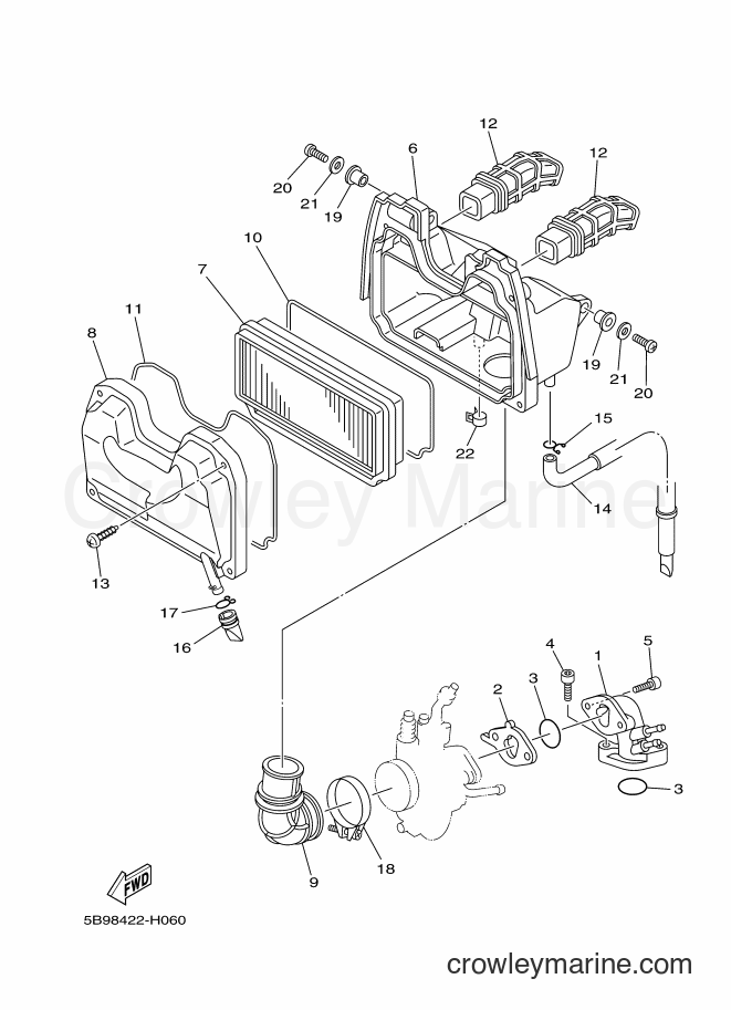 Yamaha Motors T110SE (5B9C) [010] - INTAKE