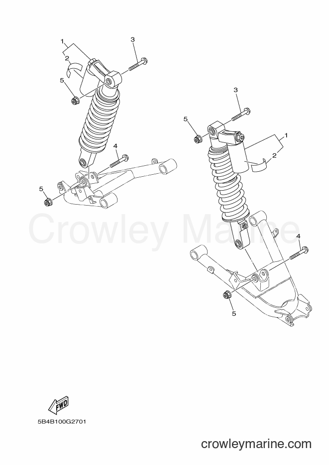 2008 ATV YXR700F - YXR700F (5B4C) [010] - REAR SUSPENSION