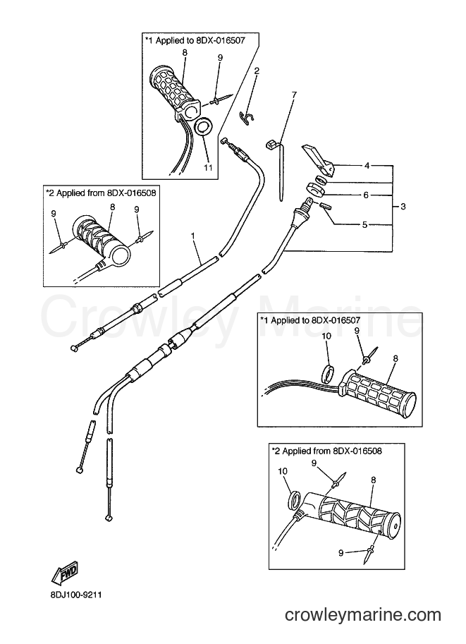 Yamaha Motors VT500XL (8DX6) [010] - CONTROL CABLE