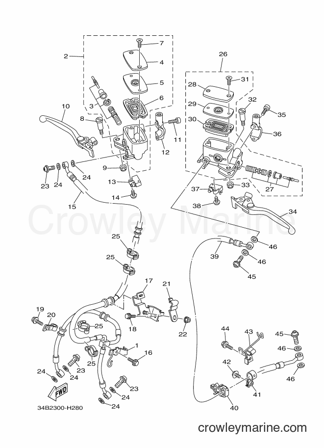 Yamaha Motors YP400 (34BD) [040] - FRONT MASTER CYLINDER