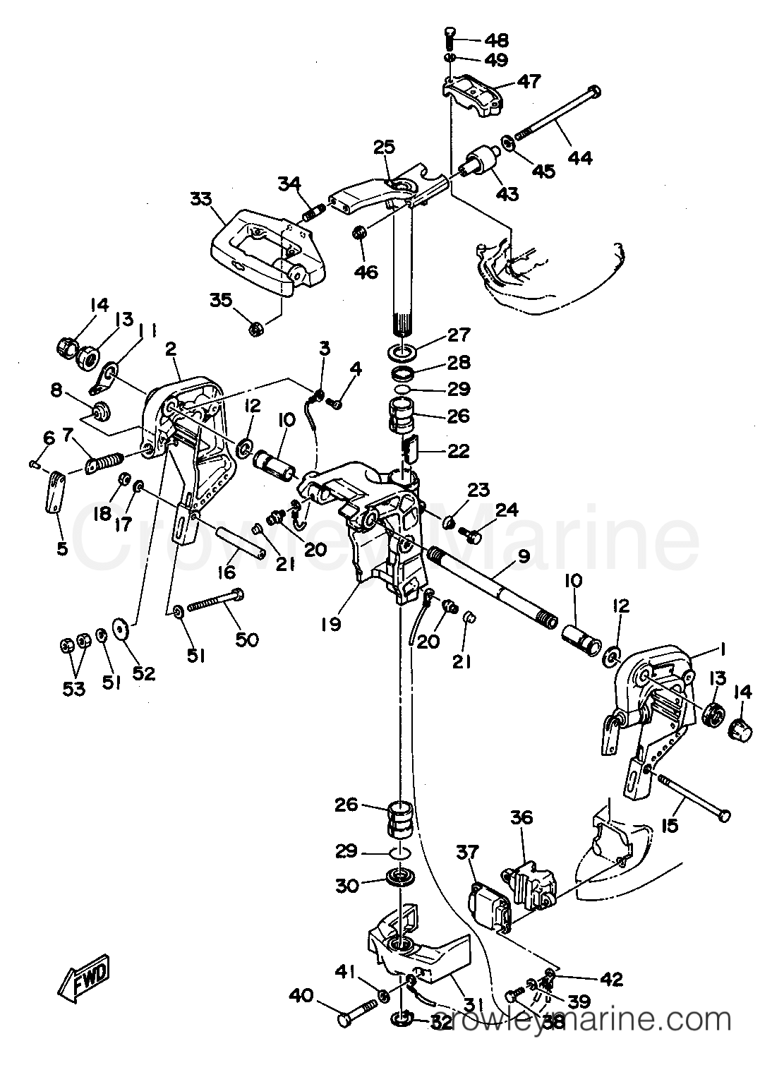Yamaha Motors 40MLHS - BRACKET 1 (40MH 40ER)