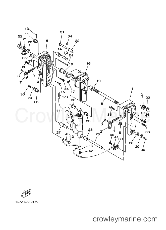 Yamaha Motors F15AEPL (69A2) [030] - BRACKET 1