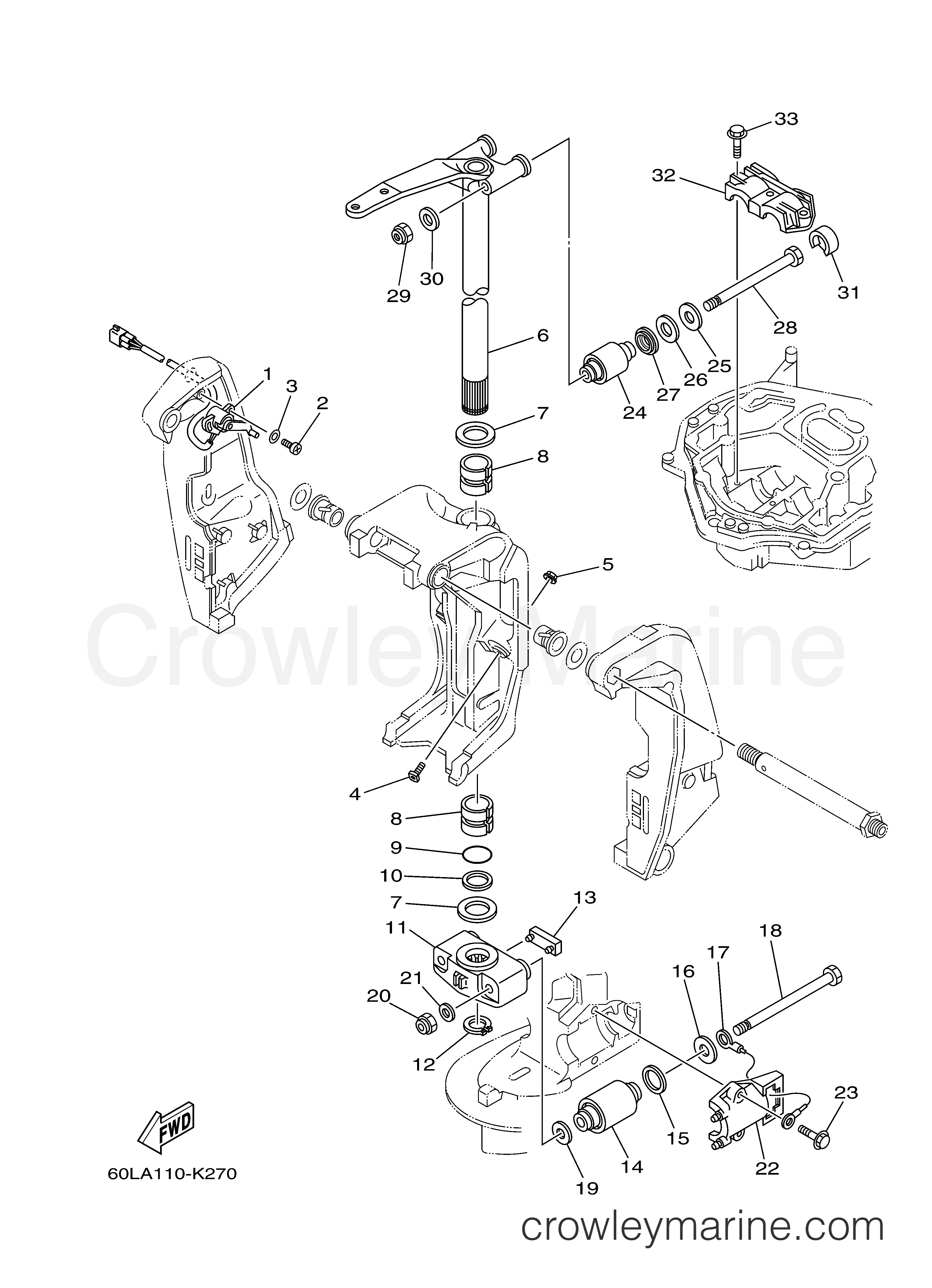 Yamaha Motors LF250TXR - BRACKET 2