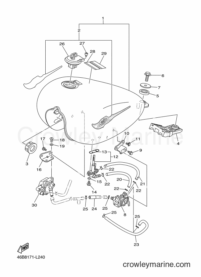 2012 Cruiser XV250 - XV250 (46B8) [010] - FUEL TANK