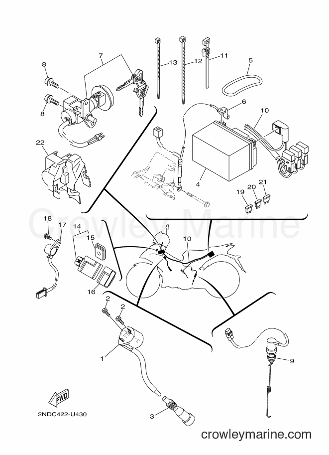 Yamaha Motors T150 (2NDC) [010] - ELECTRICAL 1