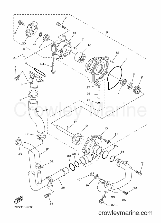 Yamaha Motors FZ8-N (39P3) [010] - WATER PUMP
