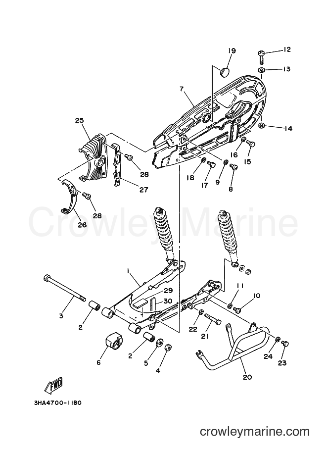 Yamaha Motors AG100F (5HS1) [010] - REAR ARM