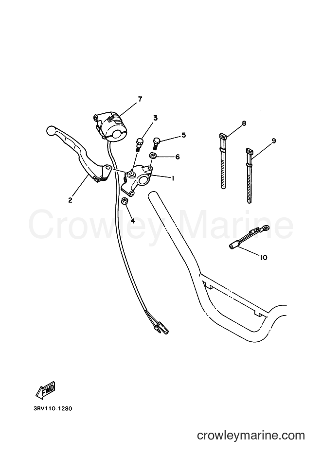 2003 Dirt Bike PW80 - PW80 (4BCD) [110] - HANDLE SWITCH & LEVER