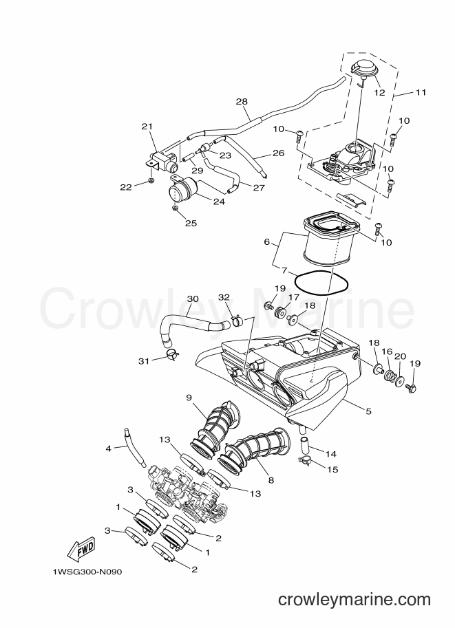 2014 Street Bike MT07A - MT07A (1XBE) [010] - INTAKE