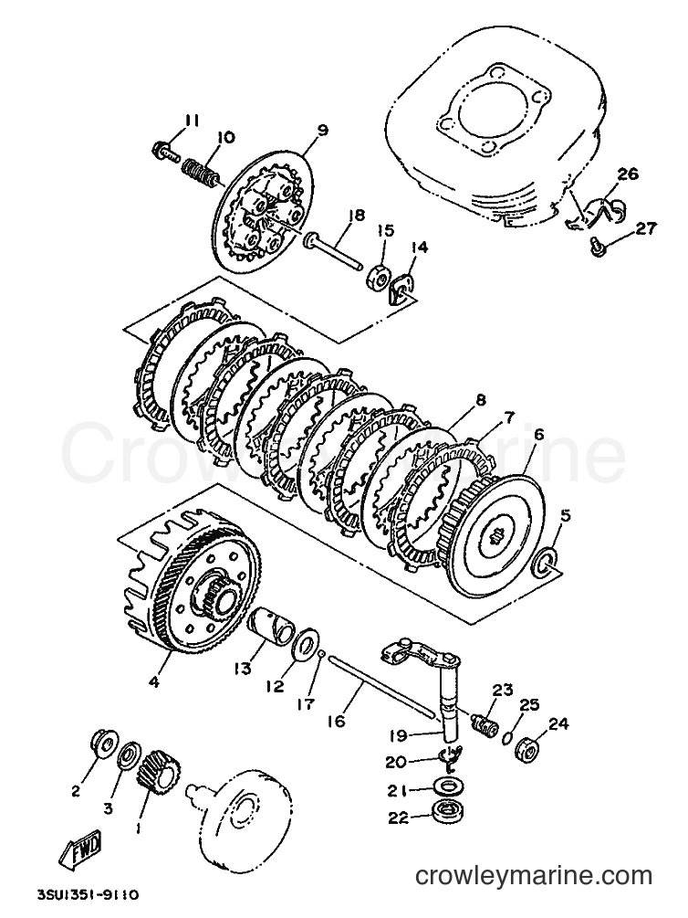 Yamaha Motors TY125 (3SU1) [999] - CLUTCH