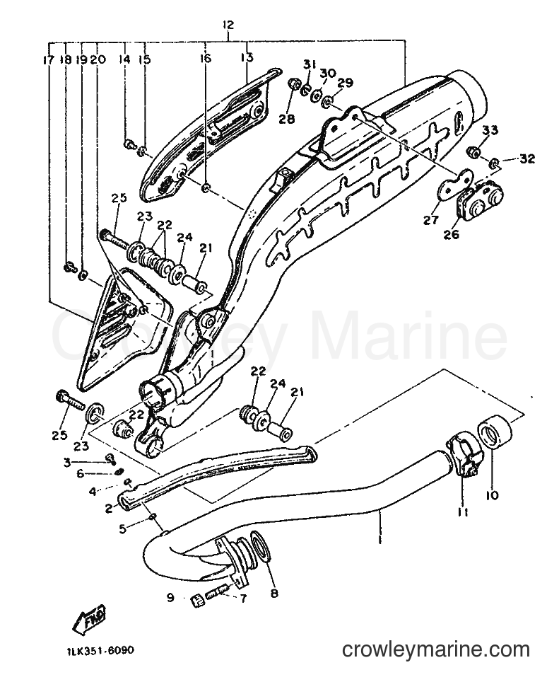 Yamaha Motors XT500 (1LK) [999] - EXHAUST