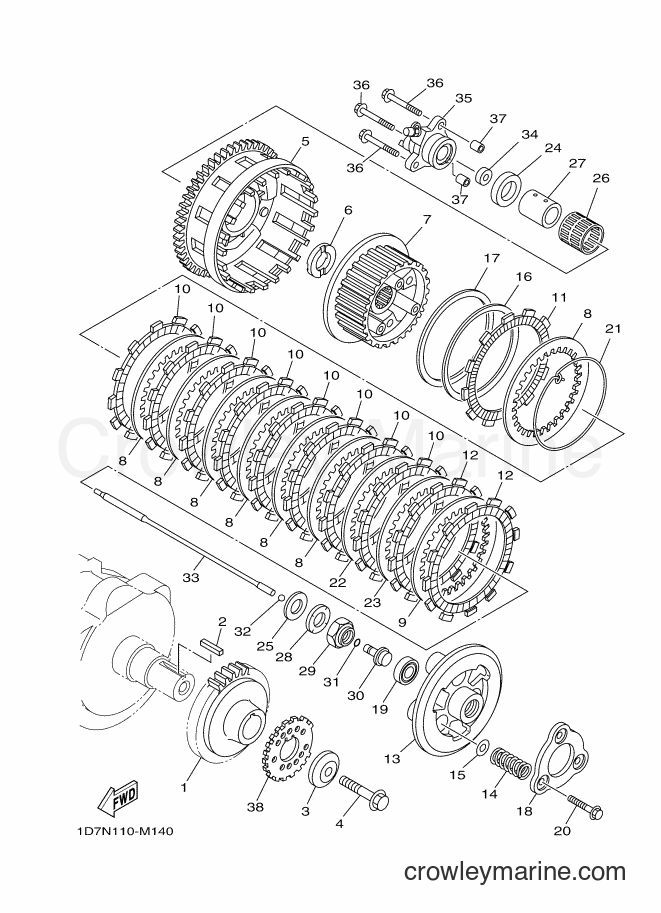 2016 Cruiser XV1900CU - XV1900CU (29PX) [010] - CLUTCH
