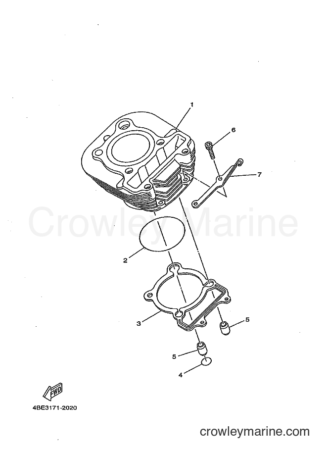 1994 Dirt Bike XT225 - XT225 (4BE9) [010] - CYLINDER