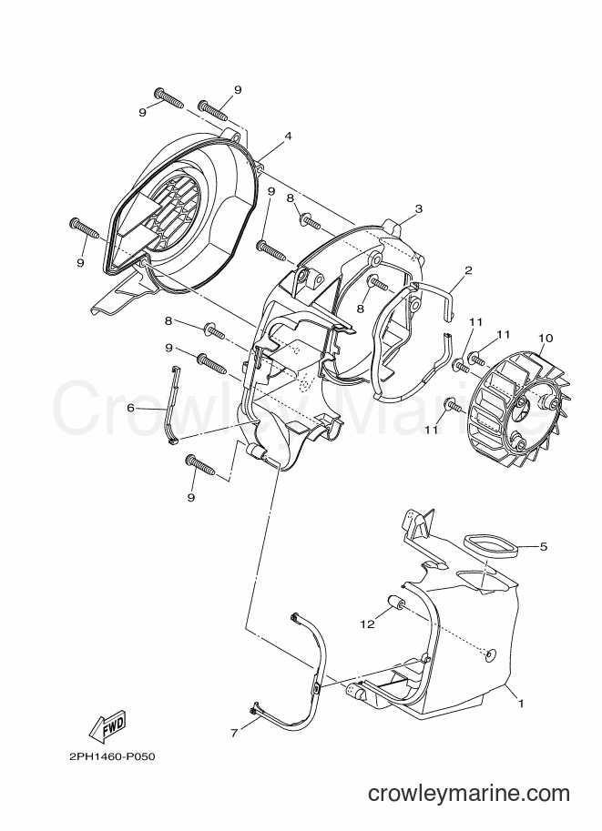 2017 Scooter LNS125 - LNS125 (2PH6) [010] - AIR SHROUD & FAN