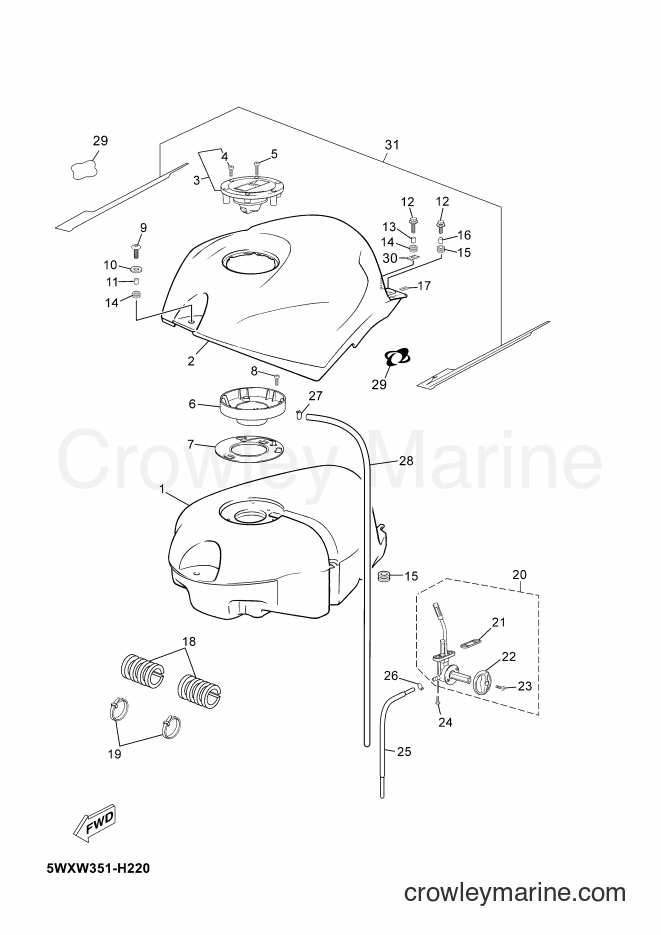2011 Scooter TZR50 - TZR50 (1HD2) [010] - FUEL TANK