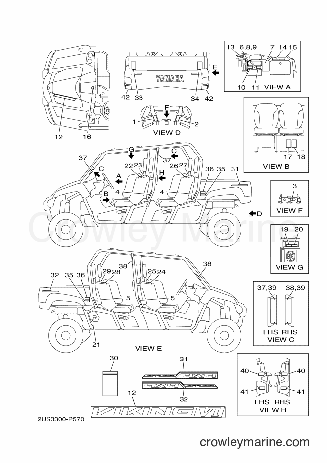 2015 ATV YXC700E - YXC700E (2US3) [010] - EMBLEM & LABEL 1