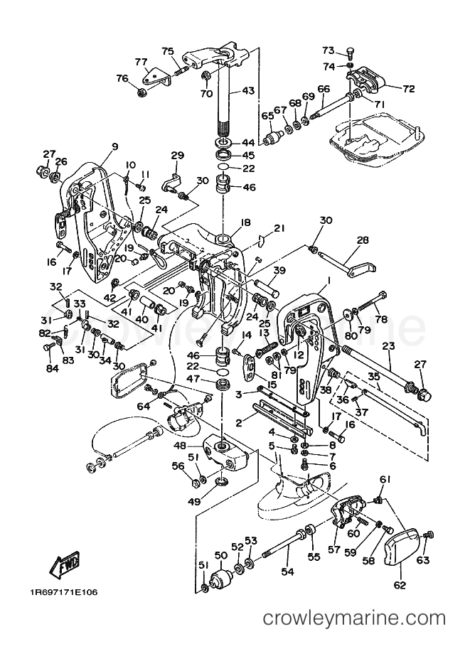 Yamaha Motors 55B (6970) [020] - BRACKET 1
