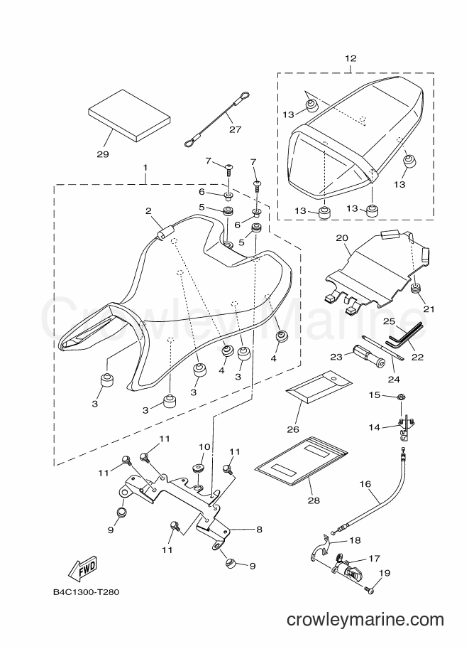 Yamaha Motors MTN690-A (B4C1) [010] - SEAT