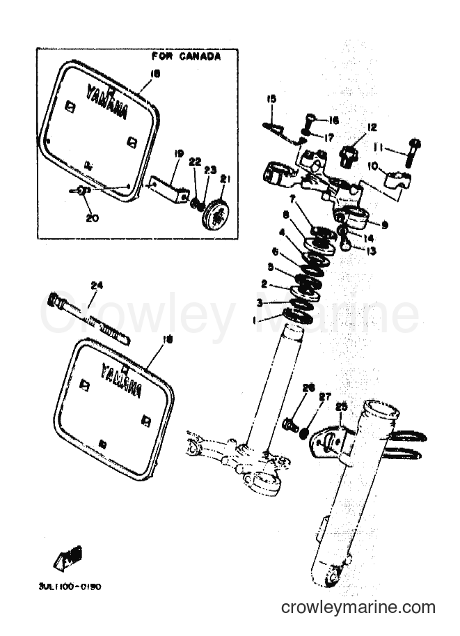 1990 Dirt Bike RT100 - RT100 (3UL1) [010] - STEERING