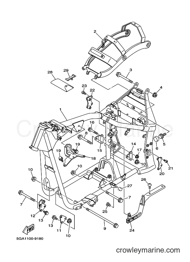 Yamaha Motors XV1600AT (5GA3) [010] - FRAME