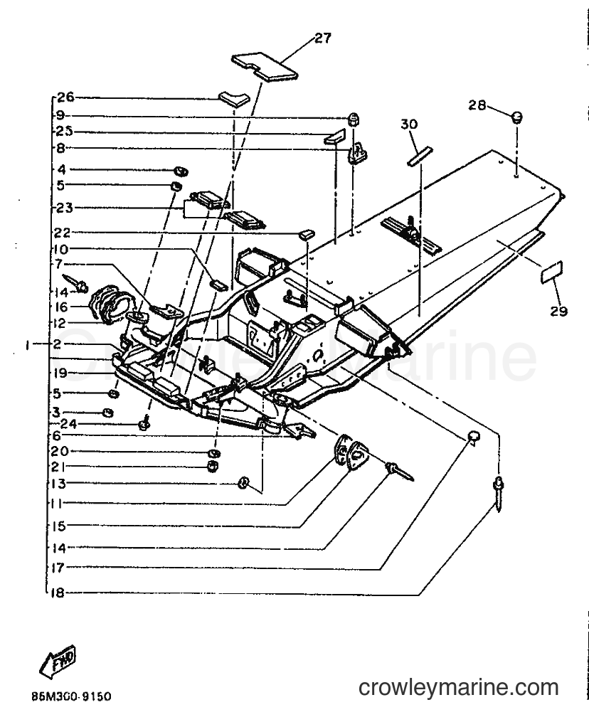 1988 Snowmobile CS340N - CS340N (85M1) [999] - FRAME