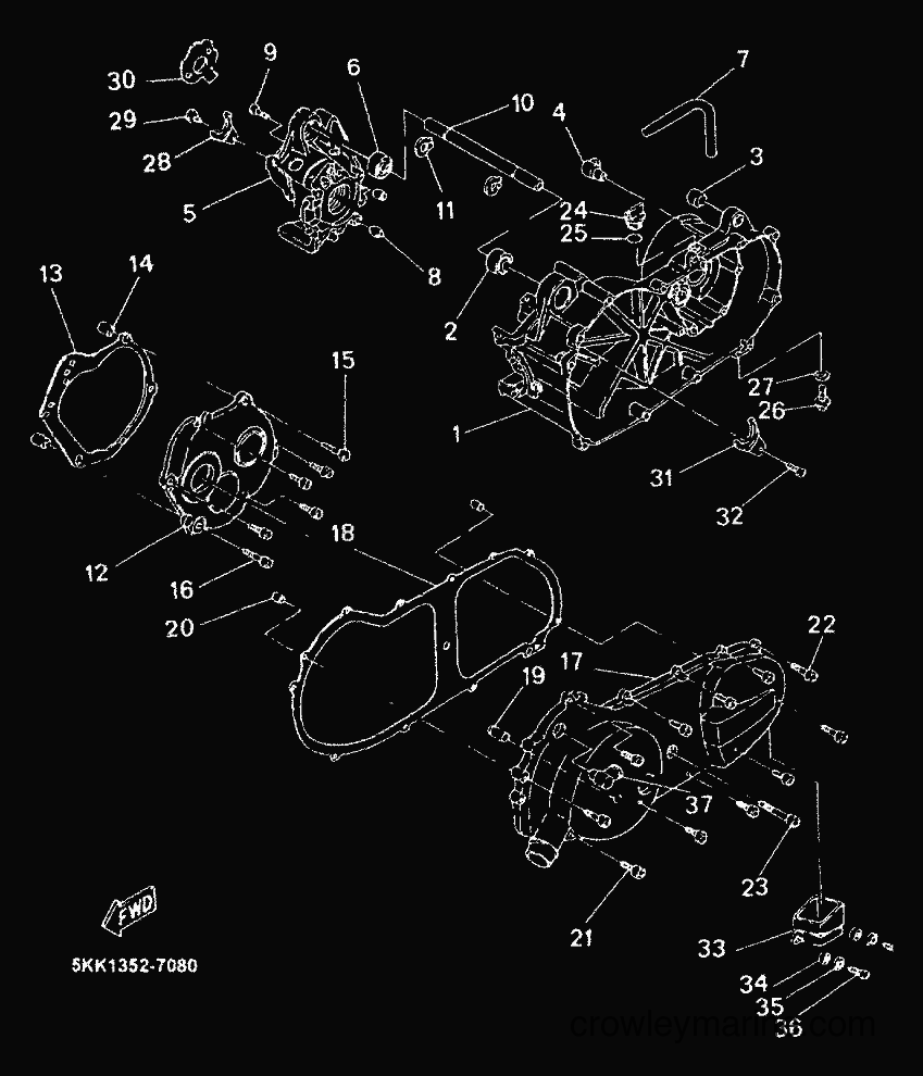 1999 Scooter YN100 - YN100 (5KK1) [99C] - CRANKCASE