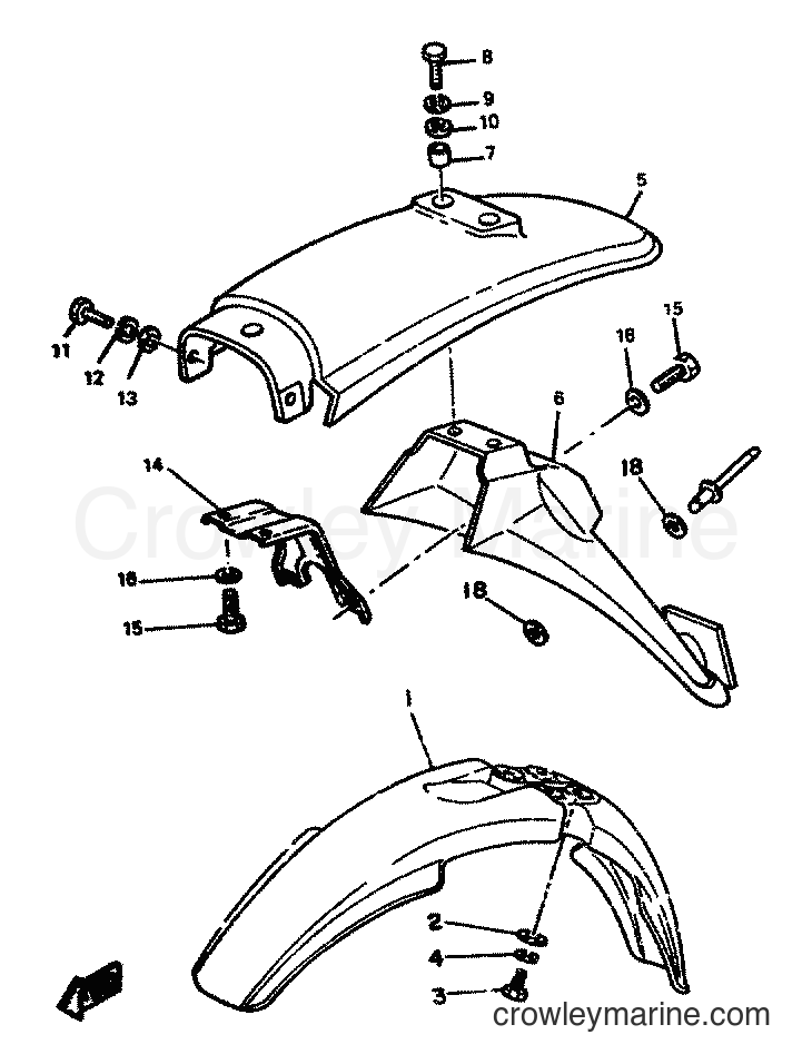 1991 Scooter DT50R - DT50R (4CT2) [999] - GARDE BOUE