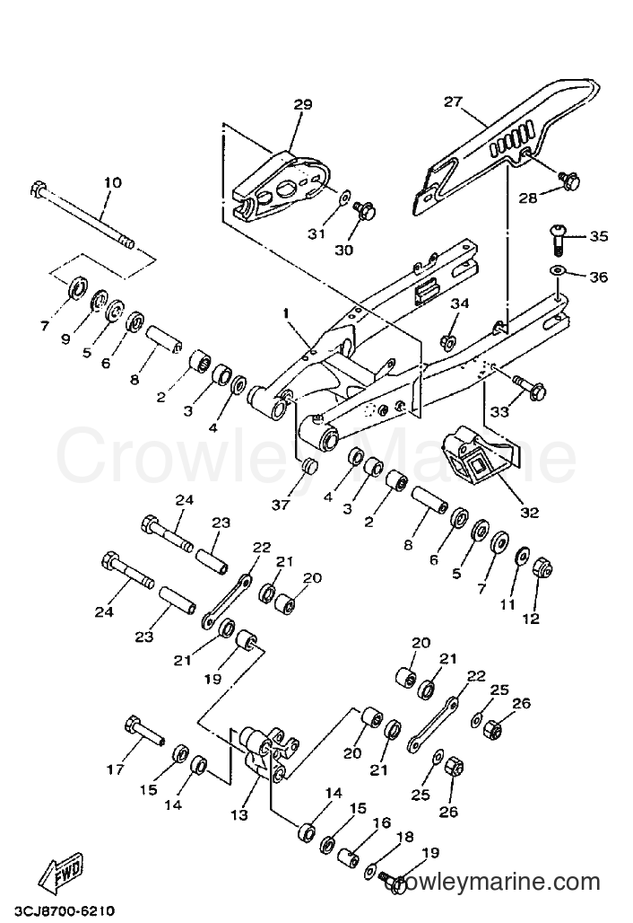 Yamaha Motors DT200R (3CJ8) [010] - REAR ARM