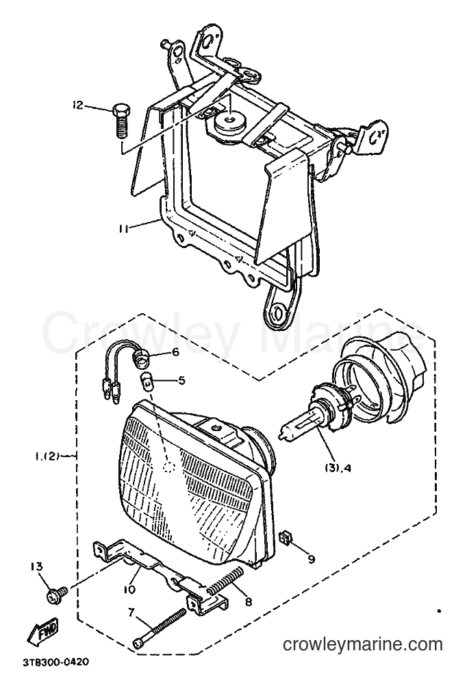 1990 Dirt Bike XT600E - XT600E (3TB1) [999] - ALTERNATE FOR HEADLIGHT