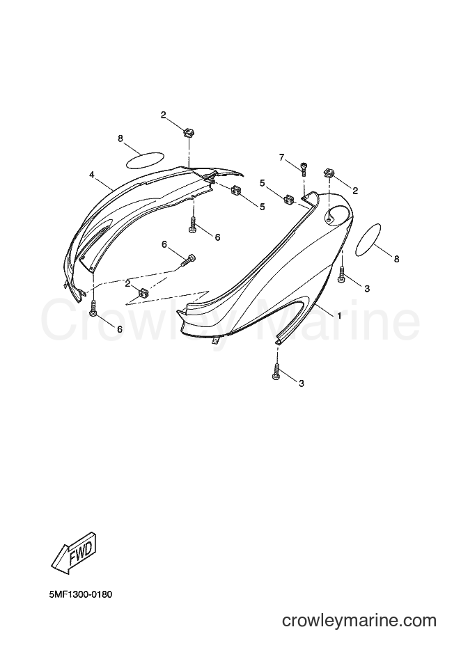 2000 Scooter XN125 - XN125 (5MF1) [010] - SIDE COVER