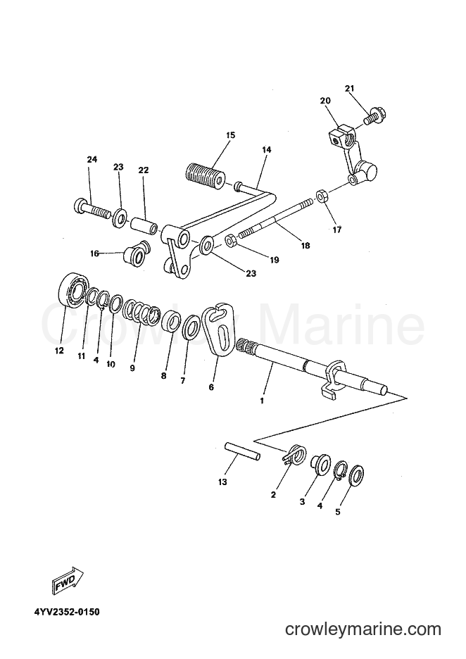 2002 Scooter TZR50 - TZR50 (4YV7) [010] - SHIFT SHAFT